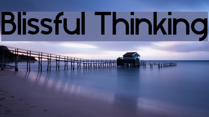 Blissful Thinking Шрифта examples
