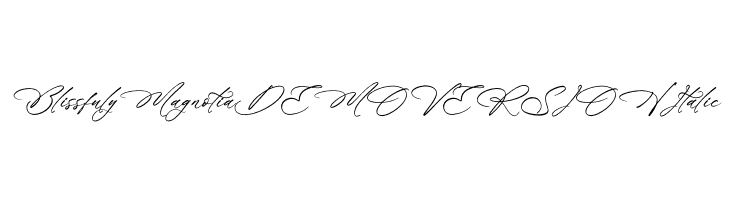 Blissfuly Magnotia DEMO VERSION Italic Caratteri