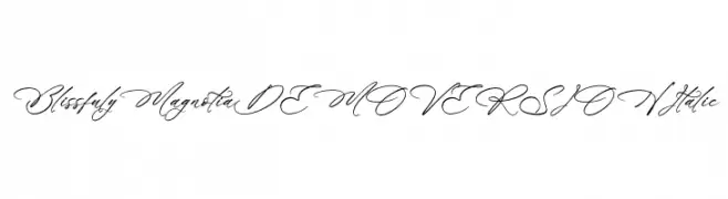 Blissfuly Magnotia DEMO VERSION Italic  フリーフォントのダウンロード