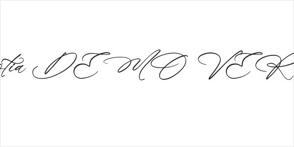Blissfuly Magnotia DEMO VERSION Italic Logo