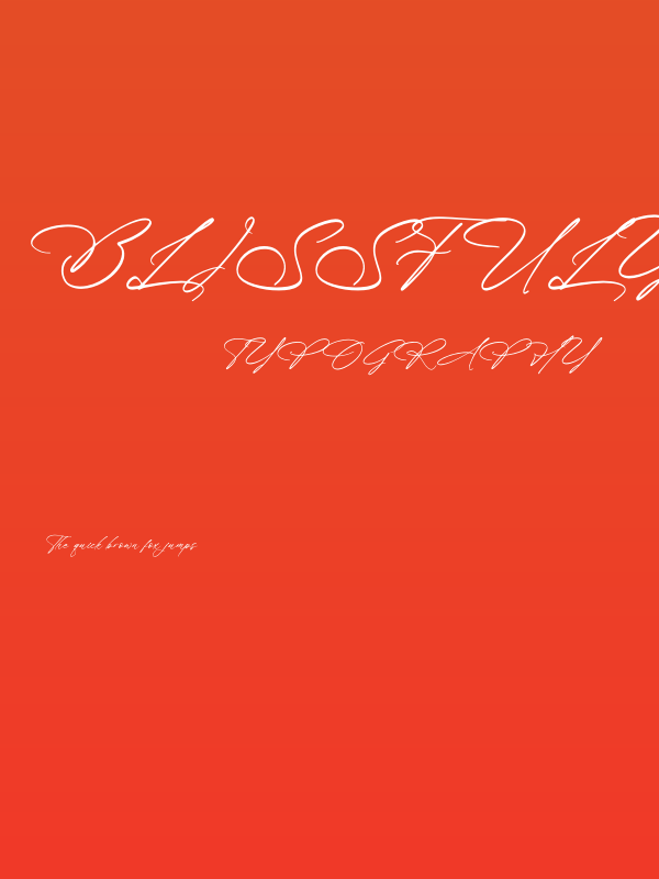 Blissfuly Magnotia DEMO VERSION Italic Poster