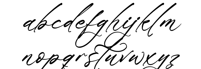 Blissfuly Magnotia DEMO VERSION Italic Caratteri MINUSCOLO