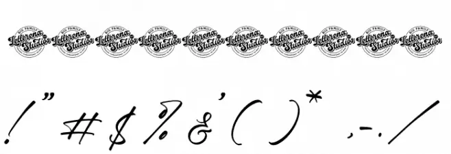 Blissfuly Magnotia DEMO VERSION Font OTHER CHARS