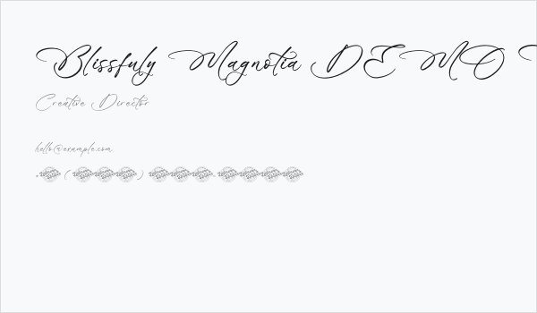 Blissfuly Magnotia DEMO VERSION Business Card