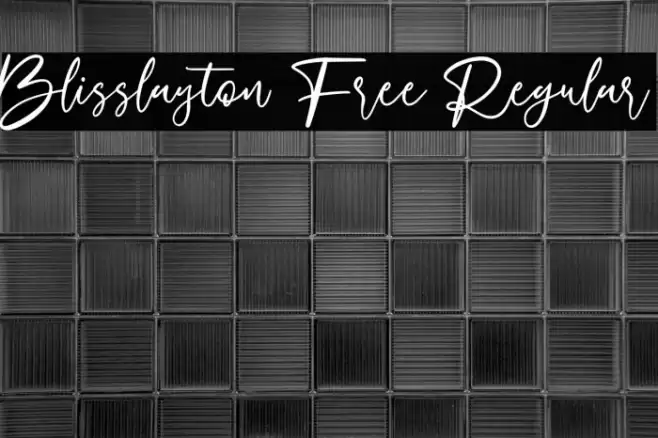Blisslayton Free Regular Font examples