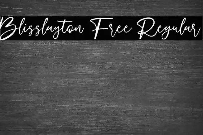 Blisslayton Free Regular Font examples