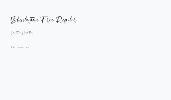 Blisslayton Free Regular Business Card