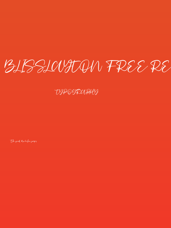 Blisslayton Free Regular Poster