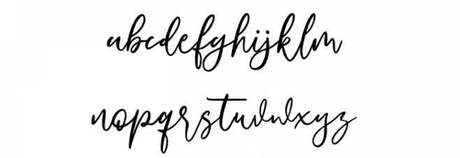 Blisslayton Free Regular Font LOWERCASE