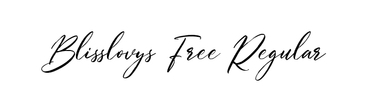 Blisslovys Free Regular  les polices de caractères gratuit tlcharger