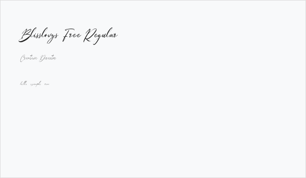 Blisslovys Free Regular Business Card