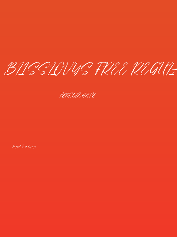 Blisslovys Free Regular Poster