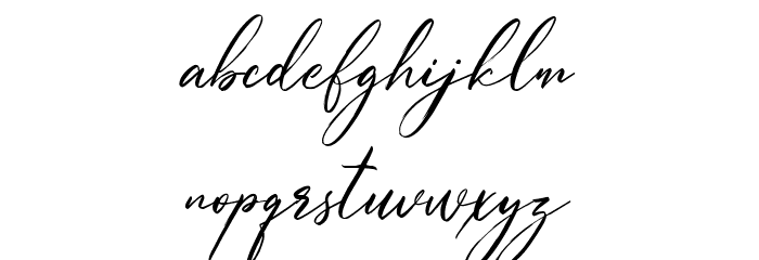 Blisslovys Free Regular Font LOWERCASE