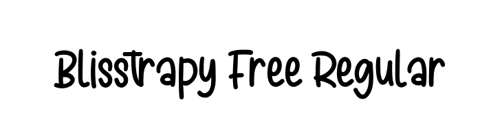 Blisstrapy Free Regular  Descarca Fonturi Gratis