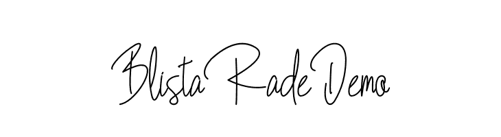 Blista Rade Demo  Скачать бесплатные шрифты