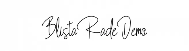 Blista Rade Demo  Скачать бесплатные шрифты