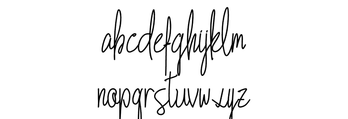 Blista Rade Demo Font LOWERCASE
