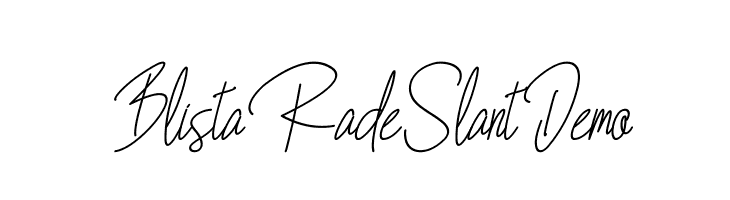 Blista Rade Slant Demo Font