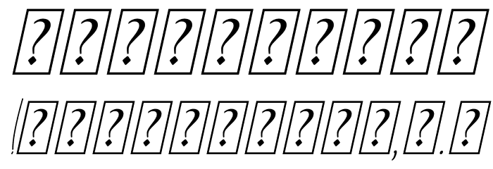 Blista Rade Slant Demo Font OTHER CHARS