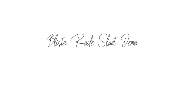 Blista Rade Slant Demo Logo