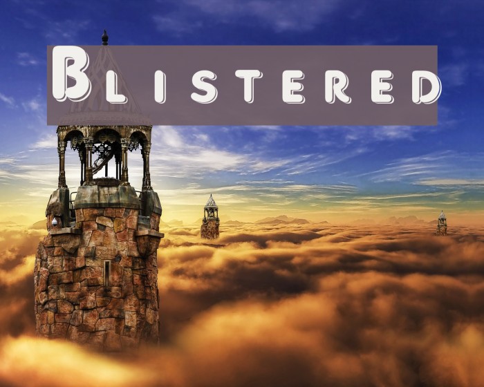 Blistered Font examples