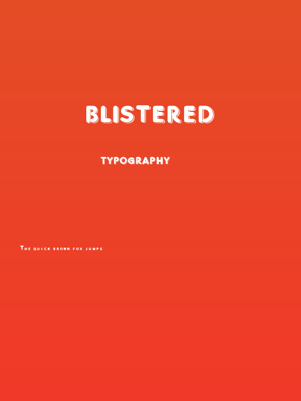 Blistered Poster