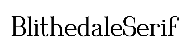 Blithedale Serif Fuentes