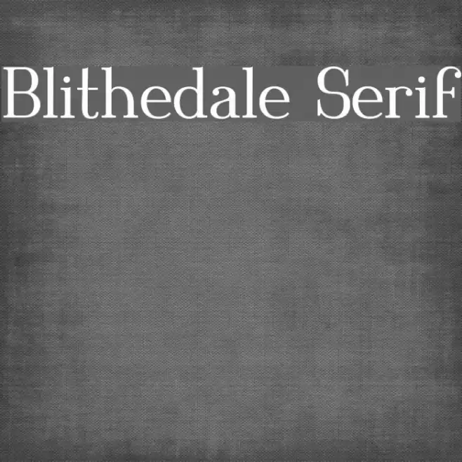 Blithedale Serif Font examples