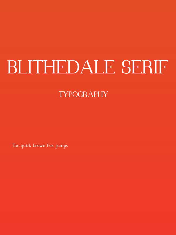 Blithedale Serif Poster