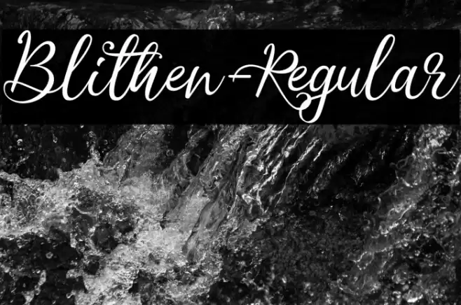 Blithen-Regular Font examples