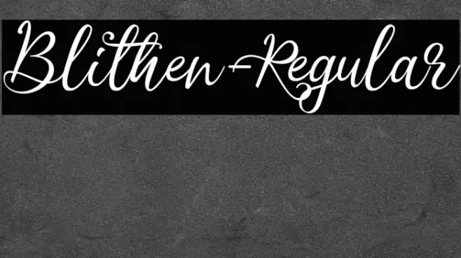 Blithen-Regular Font examples