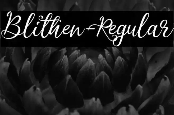 Blithen-Regular Font examples