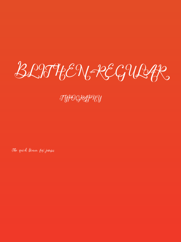 Blithen-Regular Poster