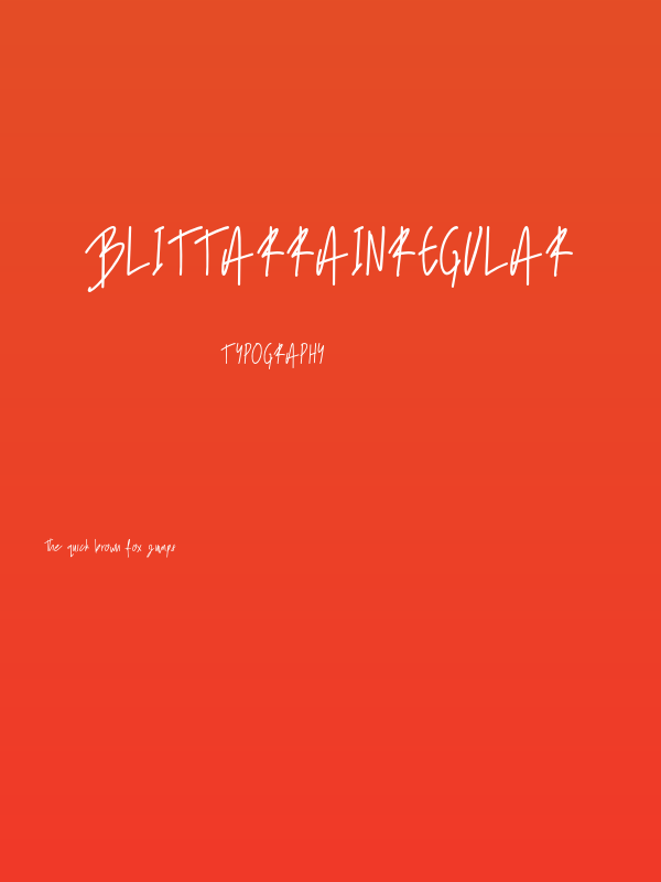 BlittarRainRegular Poster