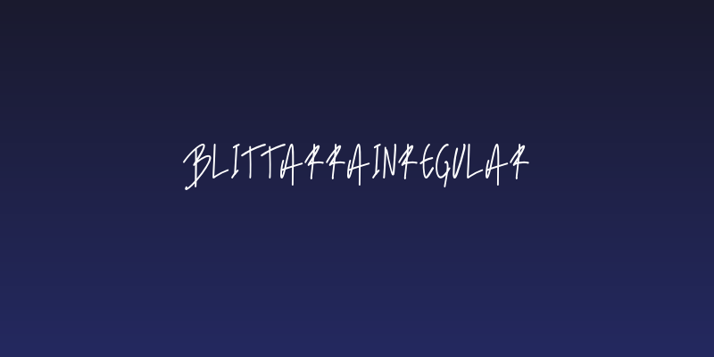 BlittarRainRegular Social Header