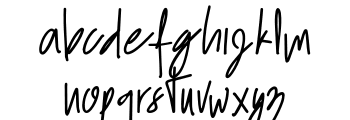 BlittarRainRegular Font LOWERCASE