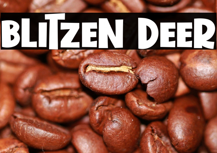 Blitzen Deer Font examples