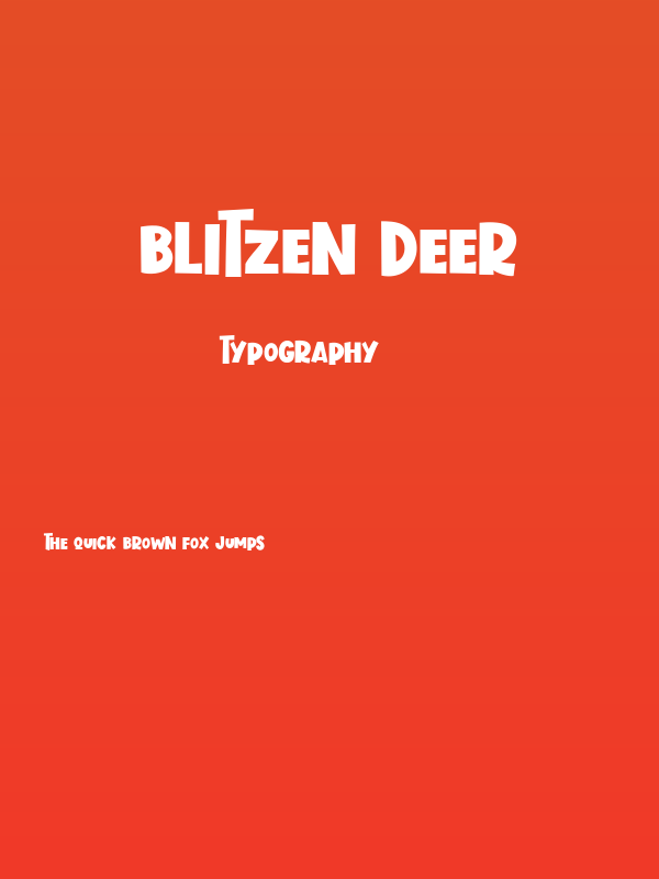 Blitzen Deer Poster