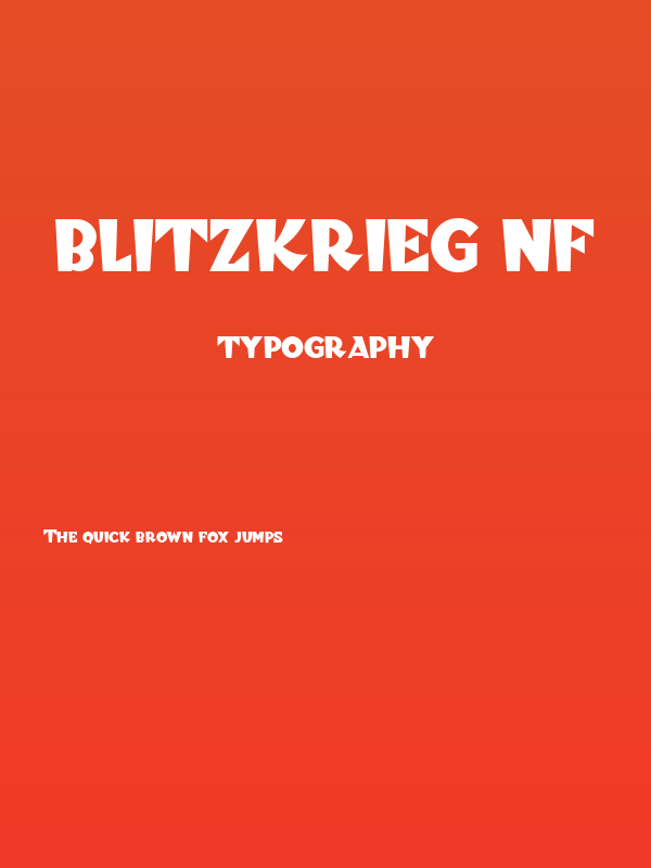 Blitzkrieg NF Poster