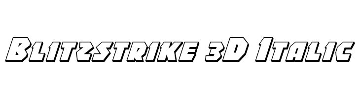 Blitzstrike 3D Italic  免费字体下载