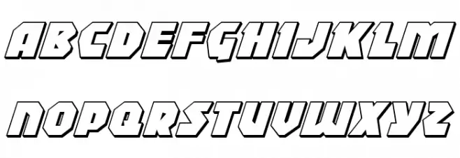 Blitzstrike 3D Italic フォント 大文字