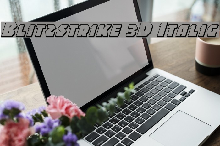 Blitzstrike 3D Italic Example 2