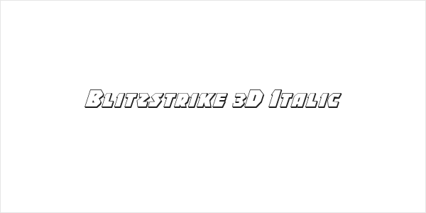 Blitzstrike 3D Italic Logo