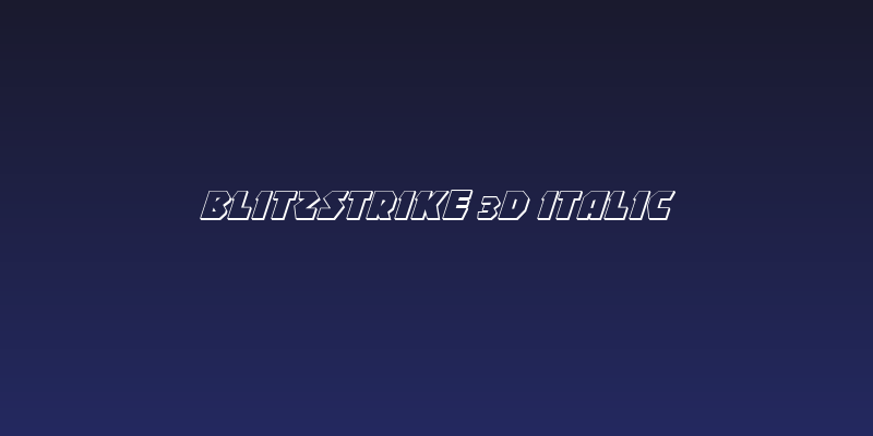 Blitzstrike 3D Italic Social Header