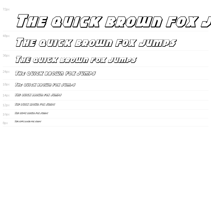 Blitzstrike 3D Italic Waterfall