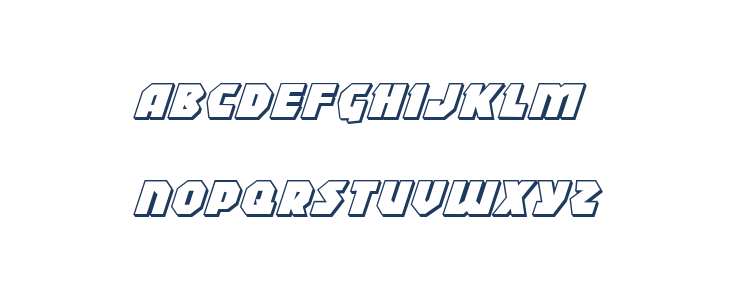 Blitzstrike 3D Italic Lowercase