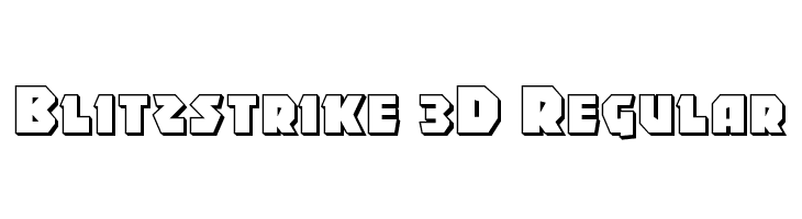 Blitzstrike 3D Regular Font