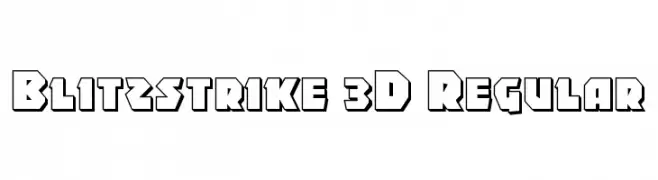 Blitzstrike 3D Regular  免费字体下载