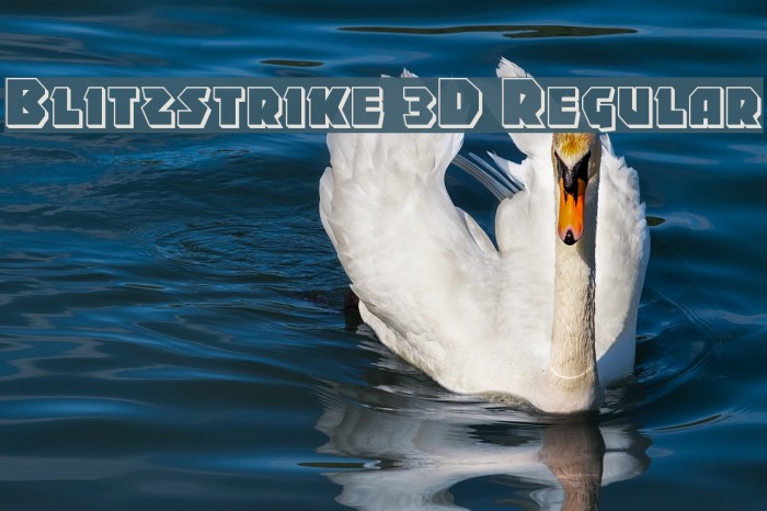 Blitzstrike 3D Regular Font examples