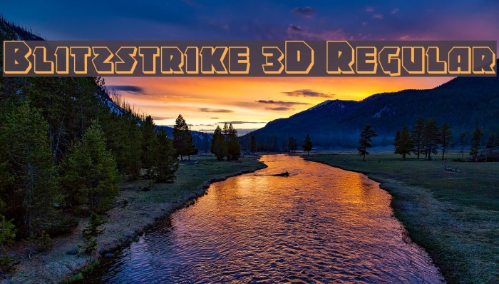 Blitzstrike 3D Regular Font examples